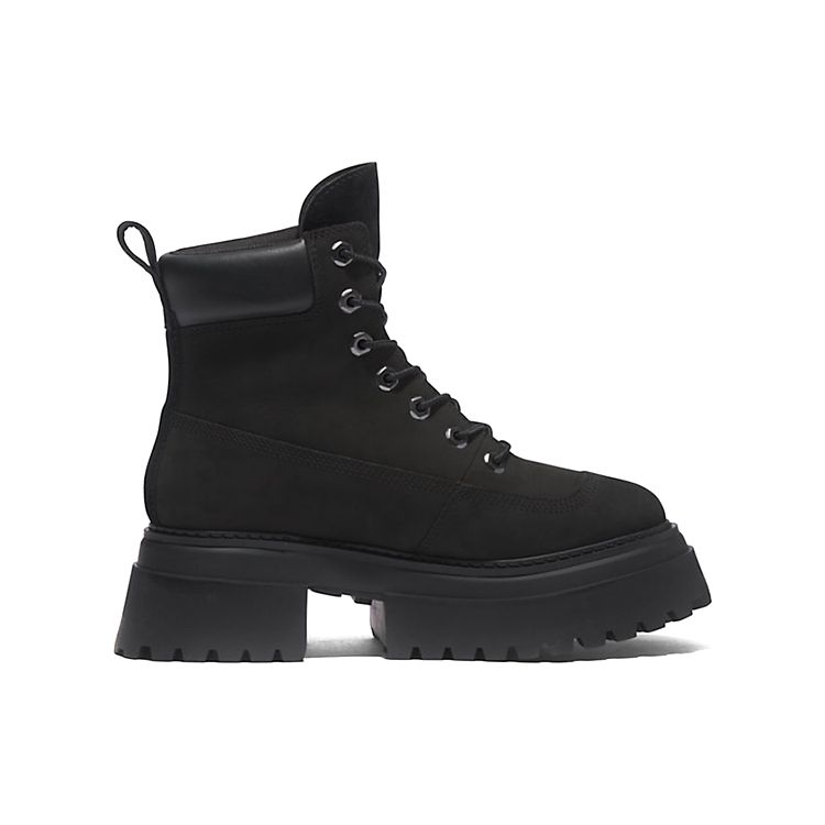 Timberland Sky 6 дюймов шнуровка кожа прочные повседневные водонепроницаемые ботинки до середины голени для отдыха на открытом воздухе женские ботинки черные A428J001