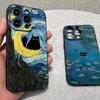 Забавные коты Ван Гог Чехол для телефона для iPhone 17 16 15 14 11 12 13 Mini Pro XS Max Plus Funda Shell