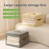 Foldable Clothing Storage Box with Clear Window Reinforced Handles Zippered Comforter Storage Bag for Quilt Clothing