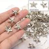 100pcs DIY Rivets and Five-pointed Star Claw Nails Silver Gold Gun Black Clothing Accessories Mobile Phone Case Material Bag