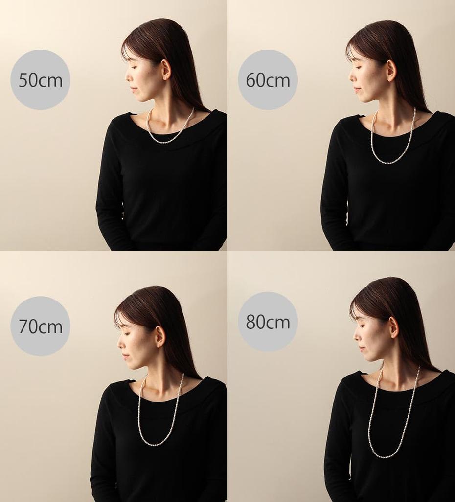 Ожерелье Baby Pearl Ожерелье Grand Premium Pearl 60 см 5 мм Белый x Золото [VOTRE COUTURE] Женское