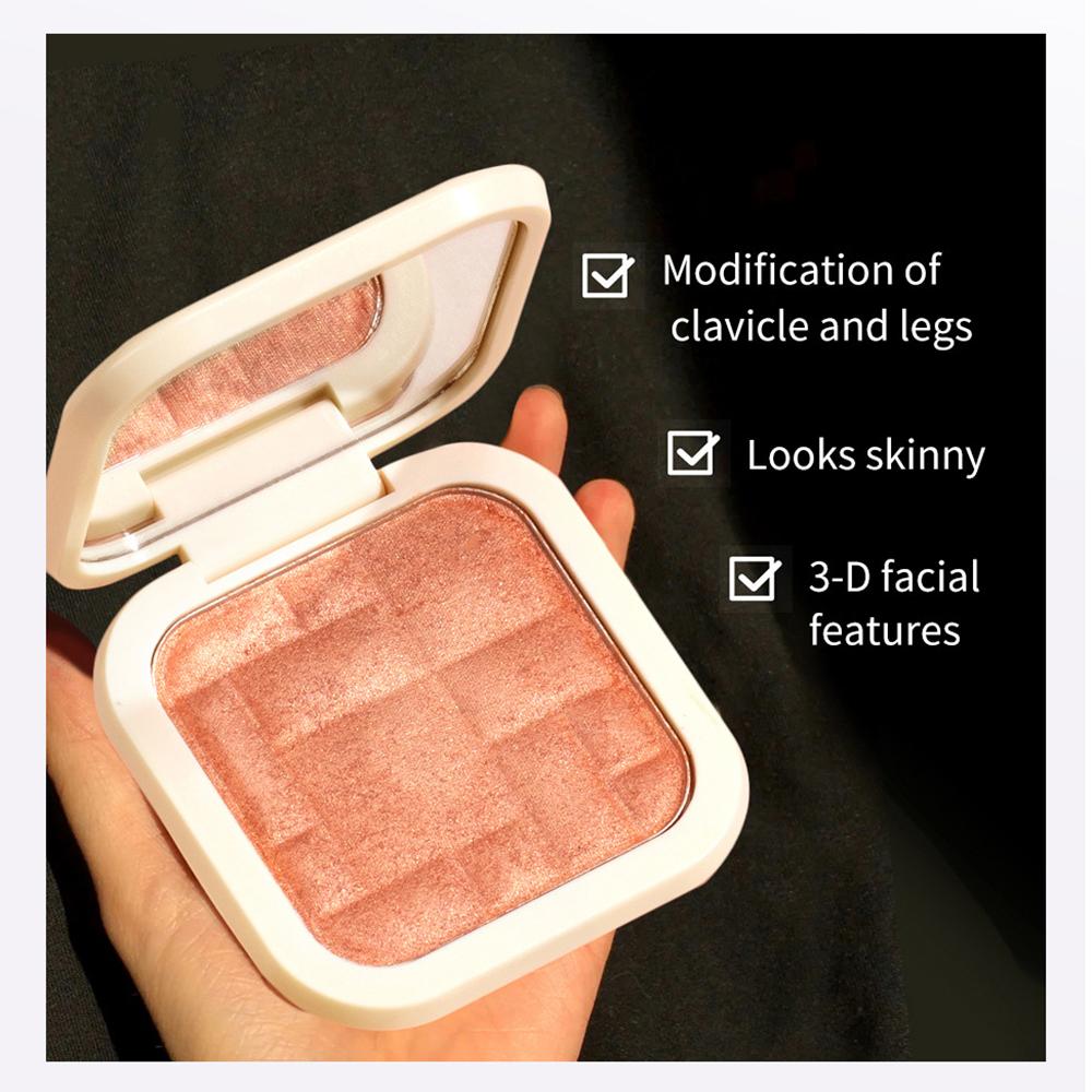 QIBEST Highlighting Powder Contouring Mashed Potatoes Natural Nude Makeup Glitter Brightening