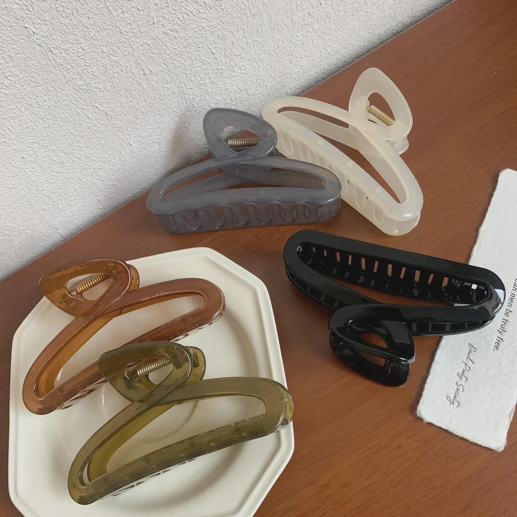 Заколка для волос Jelly Color Large Shark для женщин - 2024 High-End Bun and Back Hair Clip