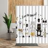 Cartoon Cute Animal Shower Curtain Cat Dog Anime Printed Bathroom Decor 3D Waterproof Bath Fabric Home Curtains For Children