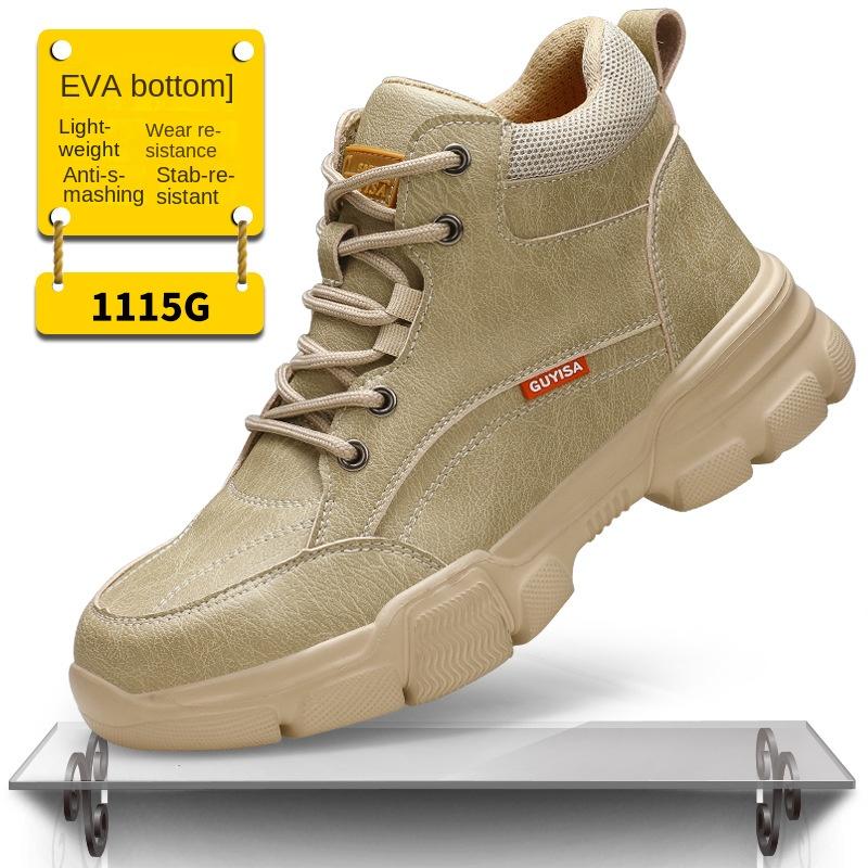 Labor Insurance Shoes Men's Anti-smash and Anti-puncture Wear, Light, Comfortable, Non-slip, Waterproof and Wear-resistant Safety Shoes