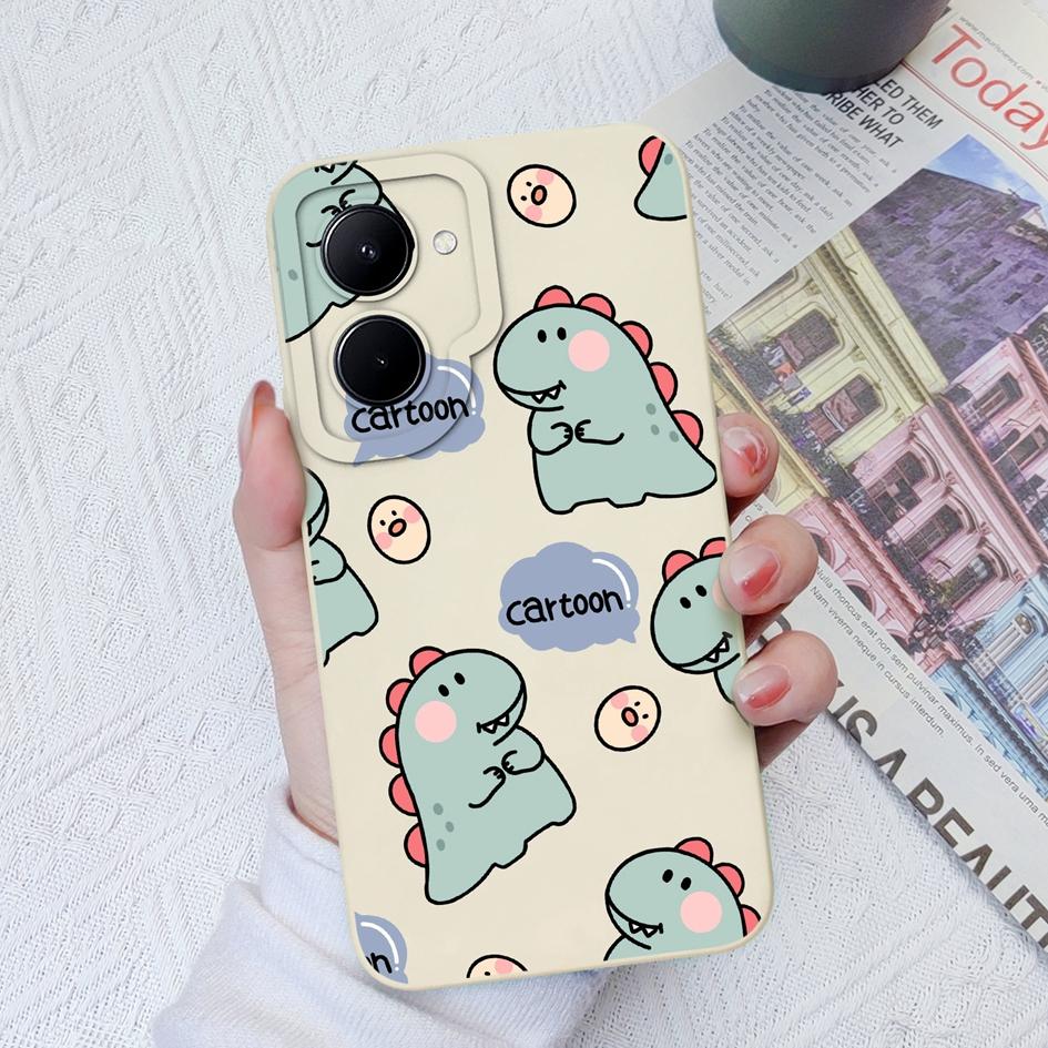 Чехол для Realme C33 C35 C55 C20 C30 Realme GT Neo 2 3 5 с милым мультяшным узором, матовый жидкий силиконовый мягкий чехол для OPPO Realme Coque Fundas, бампер