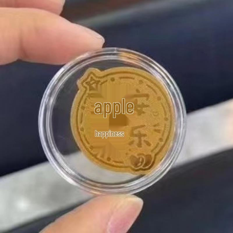 2mg Gold-Plated Wealth-Attracting Mobile Phone Sticker with Adhesive Backing