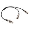 XLR Splitter Cable 3 Pin Female To Dual Male Noiseless Low Loss XLR Y Splitter Microphone Cord for
