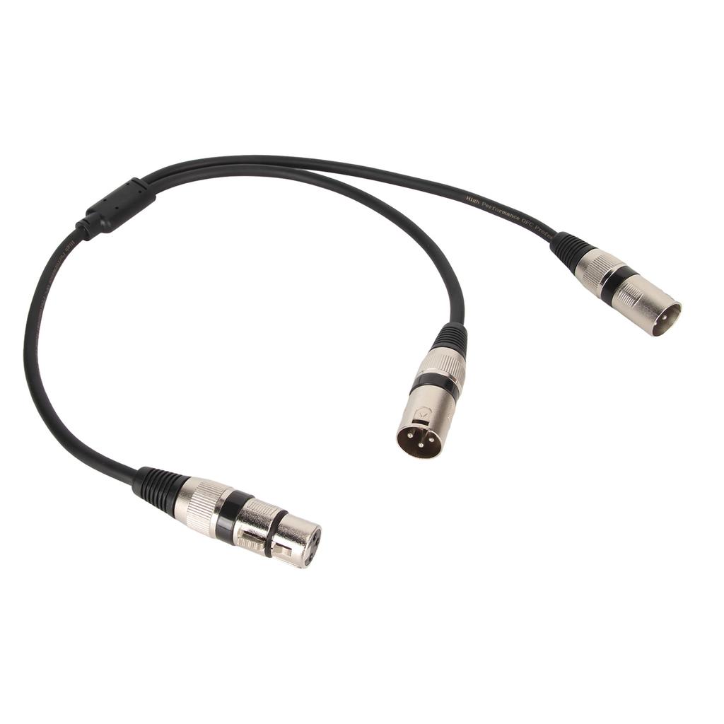 Разветвительный кабель XLR 3-контактный гнездовой на двойной штекерный бесшумный малопотерьный XLR Y-разветвитель микрофонный шнур для