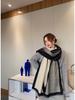 2022 Geometric Pattern Double-Sided Winter Scarf: Imitation Cashmere for Women, Warm and Thick Shawl.