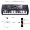 Transparent Piano Keyboard Sticker Removable Electronic Keyboard 37/49/54/61/88 Key Piano Sticker