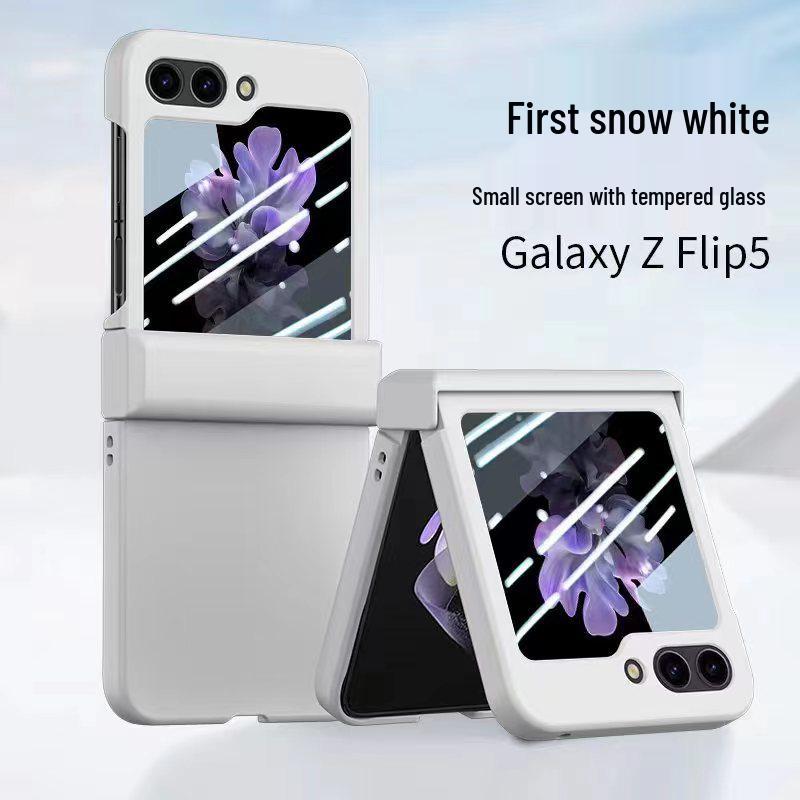 Защитный чехол Samsung Z Flip7 из поликарбоната с ощущением кожи: Полное покрытие, Трехкомпонентный набор для Flip4/5