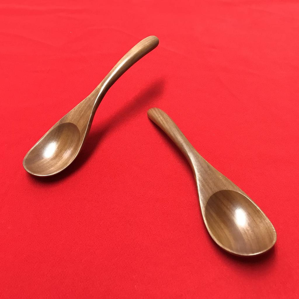 Quality Cutlery for Rice Porridge Wooden Natural Natural Sao Smooth Texture of 2 for Rice [High Only] Spoon, Wood, Lightweight, Durable, Material,