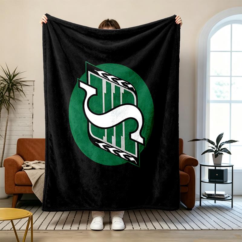 Saskatchewan Roughriders Soft and comfortable flannel Suitable for sofas living rooms outdoor camping travel and also makes a great anniversary gif