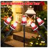 2025 Christmas Solar Stake Lights Waterproof Battery Santa Claus Lawn Lights Pathway Christmas Decorations LED Lights Lawn Lamp
