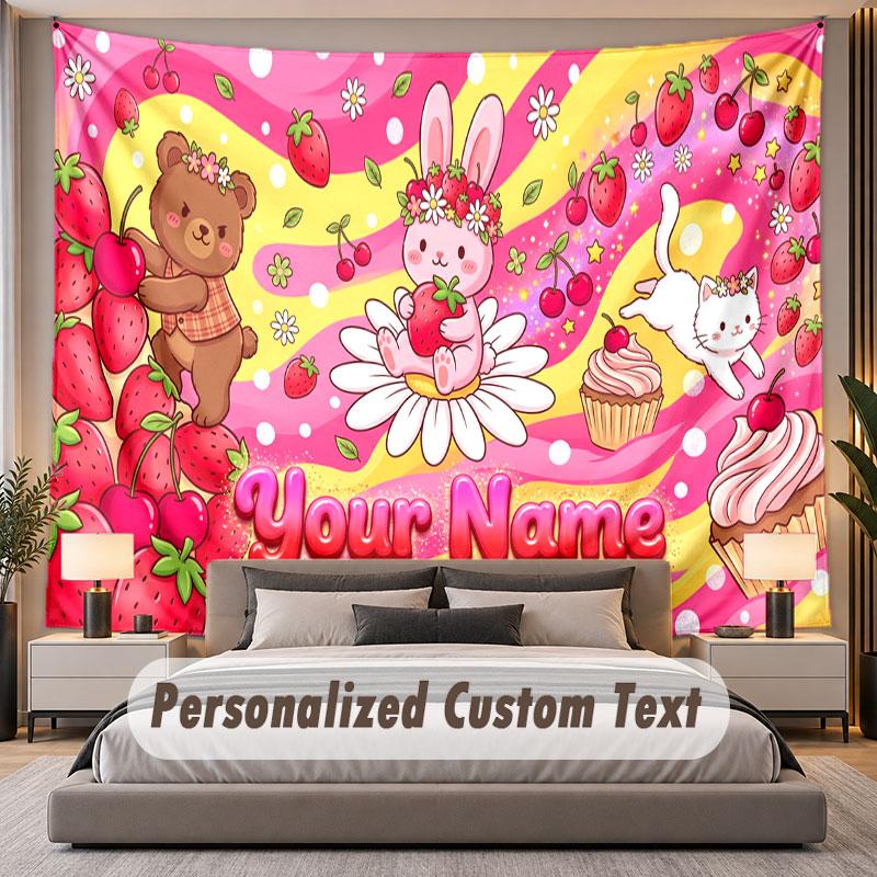Fantasy Magic (95) Theme Custom Tapestry Personalized Custom Name Text Wall Hanging Tapestry Home Decor Background Cloth