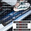 BGT1 4pcs Carbon Fiber Car Threshold Stickers Entry Pedal Protection Sticker for Dacia Duster Logan MCV Sandero Stepway Dokker Lodgy