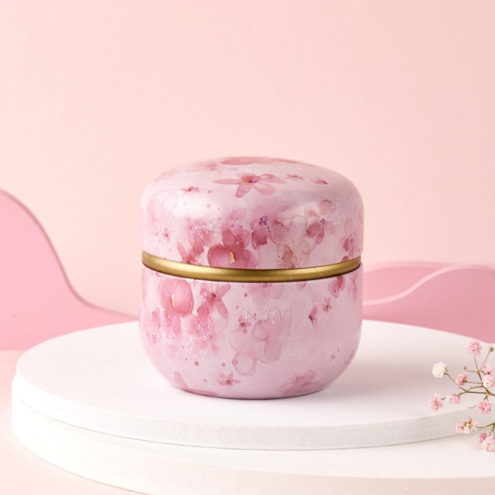 Japanese Style Flower Portable Mini Small Snacks Candy Tin Plate Canister Tea Cans Containers Packaging Box Storage Box