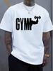 Мужская хлопковая футболка для спортзала Streetwear Атлетическая Повседневная - Мужская летняя хлопковая футболка с принтом