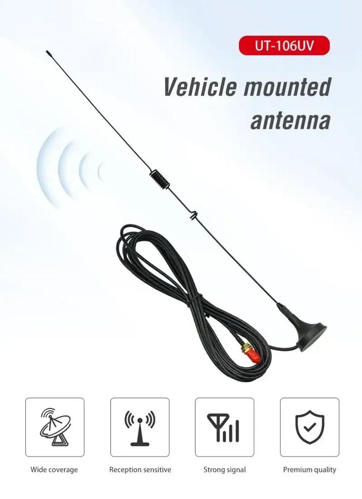 Vhf Uhf Dual Band Radio Antenna Ham Radio Walkie Talkie Uv 5R Sma Female Ut 106Uv Sma Male For Baofeng Antenna Sma 136 174Mhz An