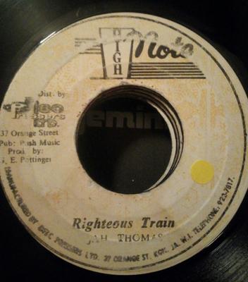 7-дюймовая пластинка JAH THOMAS THE REVOLUTIONARIES Righteous Train Train Dub NONE High Note 1978 Ямайка Регги Ска Даб Б/у