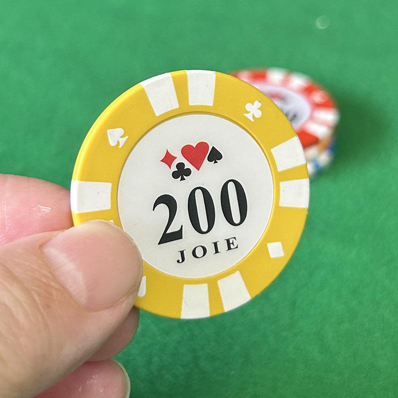 Фишки для покера Texas Hold'em Clay, 14 г, гладкие края, яркие цвета для легкой идентификации
