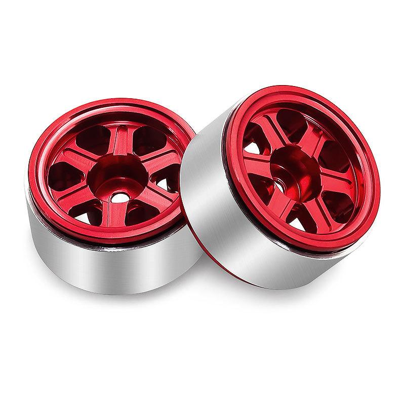 0.7" RC Crawler Tires OD 1.57" 1/30 Soft Rubber All Terrain Tyres w/ Beadlock Wheels Rims for 1:30 1/32 Rock Mud Car SCX30