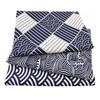 Japanese Style Cotton Linen Tablecloth Washable Rectangular Blue Sea Ripple Home Coffee Dining Table Fireplace Microwave Cover