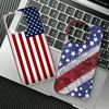 Чехол для телефона с флагом США для iPhone 17 16 15 14 Plus 13 12 11 Pro Max Блестящий и Классический Модный Ударопрочный ТПУ Защитный Чехол