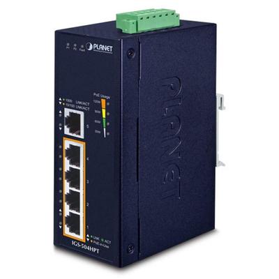 PoE Gigabit Ethernet-коммутатор IGS-504HPT_Промышленный 4-портовый 10/100/1000T 802.3at + 1-портовый 10/100/1000T