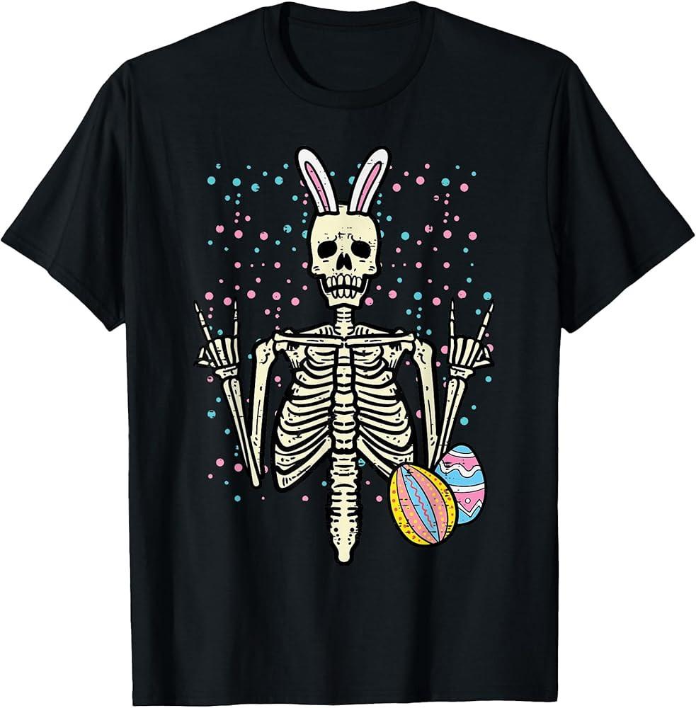 Easter Rocker Skeleton Rock Hand Men T-Shirt X10