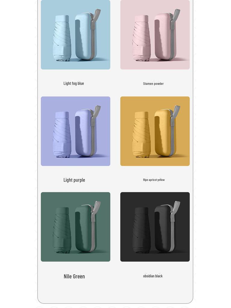 Компактный зонт-держатель для карточек, складывающийся на 60%, — легкий, защищающий от УФ-излучения, для двойного использования на солнце и в дождь