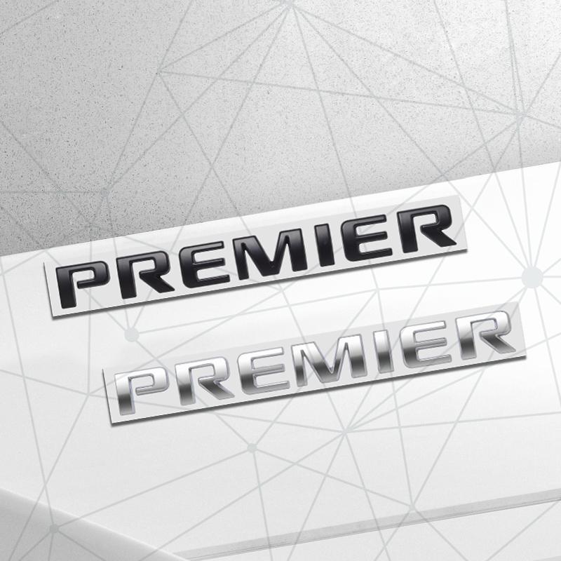 3D Auto Metal Premier Badge Car Rear Trunk Emblem Sticker LOGO Decor For Chevrolet Cruze Aveo Malibu Orlando Sonic Body Styling GU8