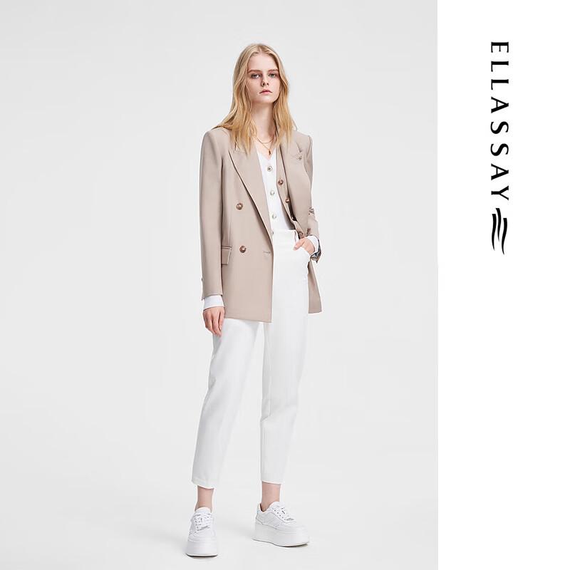 ELLASSAY Женские укороченные брюки из смесовой хлопковой ткани с высокой талией