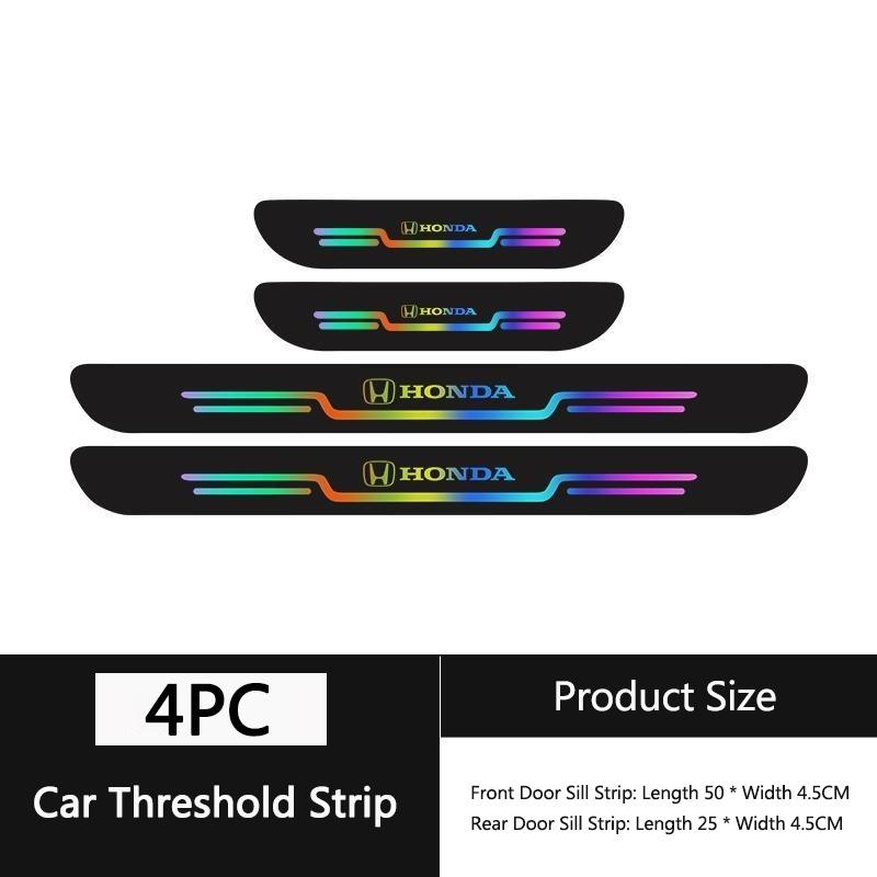 ZSE1 Car Door Threshold Pedal Stickers Protective Trim Interior Accessories For Honda Accord Civic Vezel Stream Odyssey Jade Insight