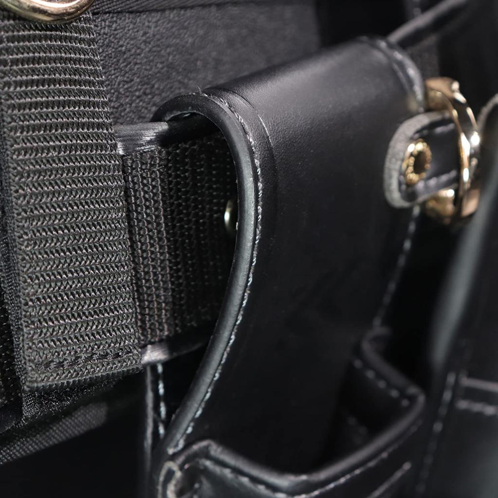 Fujiya 2-Tier Holder, Black and Gold, Light PU Leather Series, AH-62BG