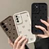 Мультяшный Минимализм Любовь Тепло Матовый ТПУ Чехол Для Samsung Galaxy S25 FE S24 S23 S22 S21 S26 Plus Note 20 Ultra 5G S25 Plus Корпус
