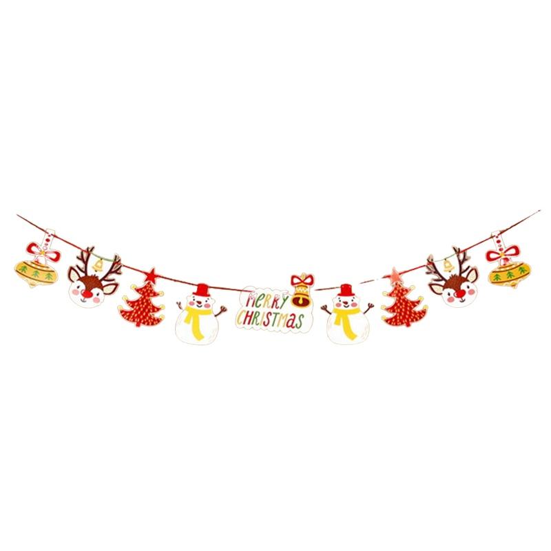 Праздничный рождественский дух, флаг-гирлянда, украшение, Санта-Клаус, украшение для вечеринки