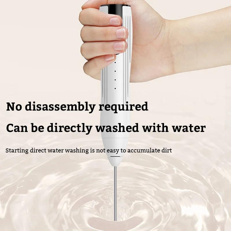 Электрический вспениватель молока с USB-подзарядкой, 3 скоростями и эргономичной ручкой для кофе и капучино