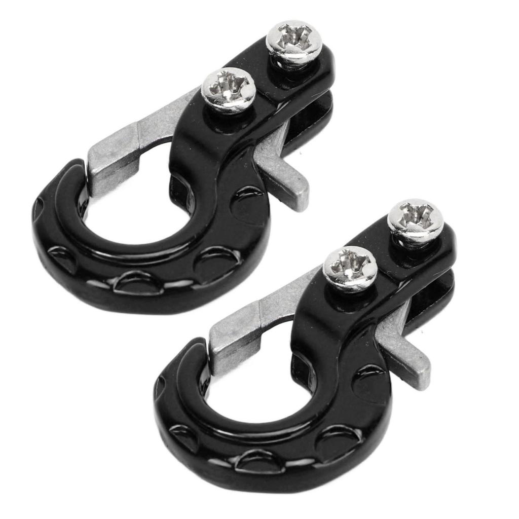 2 шт. крюки для прицепа лебедки из алюминиевого сплава гоночный тяговый трос крюк для 110 RC скалолазный автомобиль черный