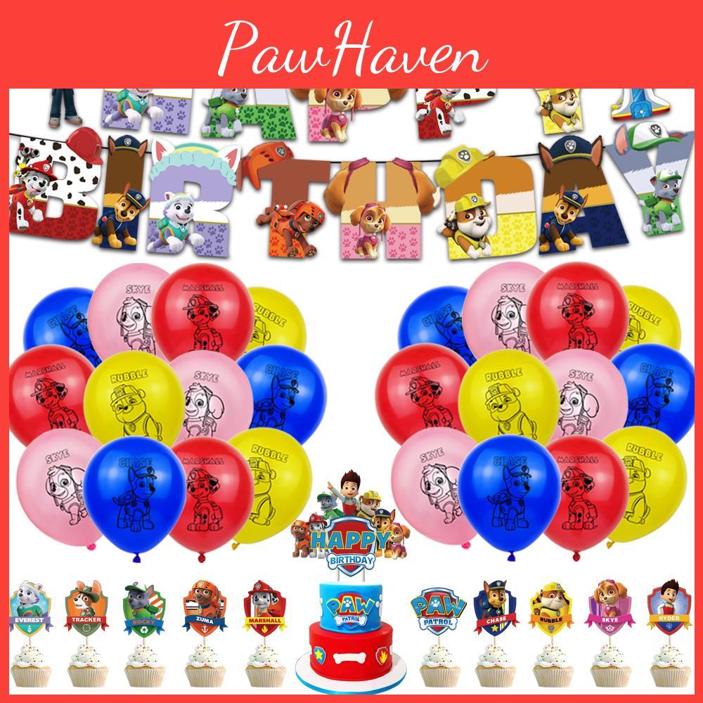 Вечеринка Щенячьего патруля. Праздничные принадлежности для детского дня рождения. Воздушные шары, баннер, топперы для кексов и многое другое!