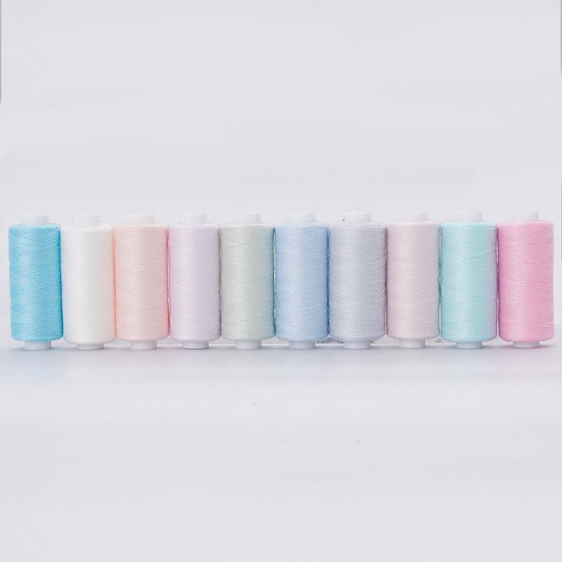 Набор швейных ниток ручной работы: 10 катушек цветного полиэстера 402, по 400 ярдов каждая