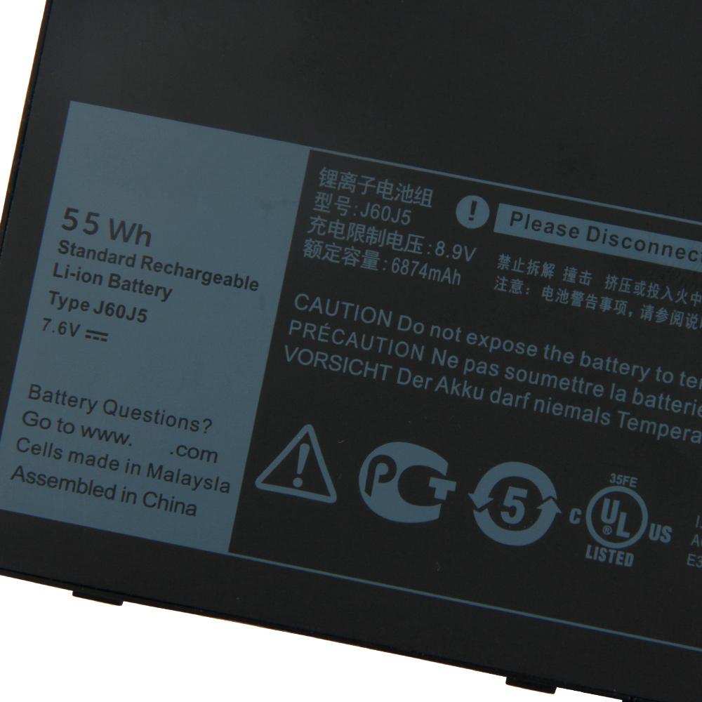 Аккумуляторная литиевая батарея для Dell Latitude E7470 E7270 R1V85 MC34Y MC34Y 451-BBSX J60J5 Аккумулятор для ноутбука 55 Втч 6874 мАч