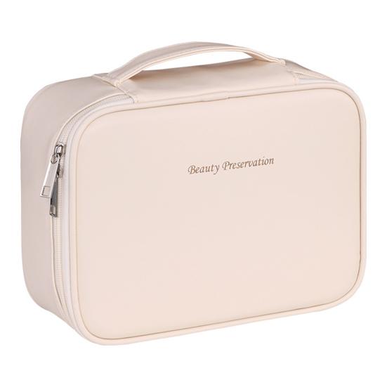 Косметичка со съемным отделением для кистей для макияжа, вместительная, с несколькими отделениями, водонепроницаемая застежка-молния, органайзер для косметики