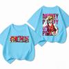 Bandai One Piece Luffy Kids TShirt 100 Cotton Boys Girls Summer Short Sleeve Clothes Children Anime Double Sided Graphic Tees