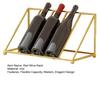 Wine Bottle Rack Iron Inclined Display Holder for 4-5 Bottles Modern Minimalist Wine Organizer for Entryway Bar Cabinet Decor