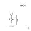 High Quality Cross Titanium Steel Non Fading Necklace,Domineering and Trendy Men's Hip-hop Pendant Chain,New Handsome Men Women