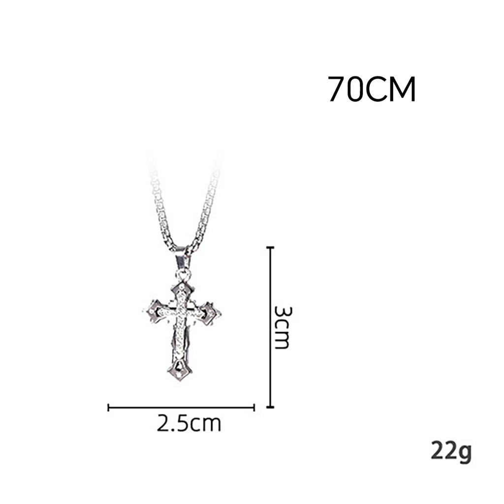 High Quality Cross Titanium Steel Non Fading Necklace,Domineering and Trendy Men's Hip-hop Pendant Chain,New Handsome Men Women
