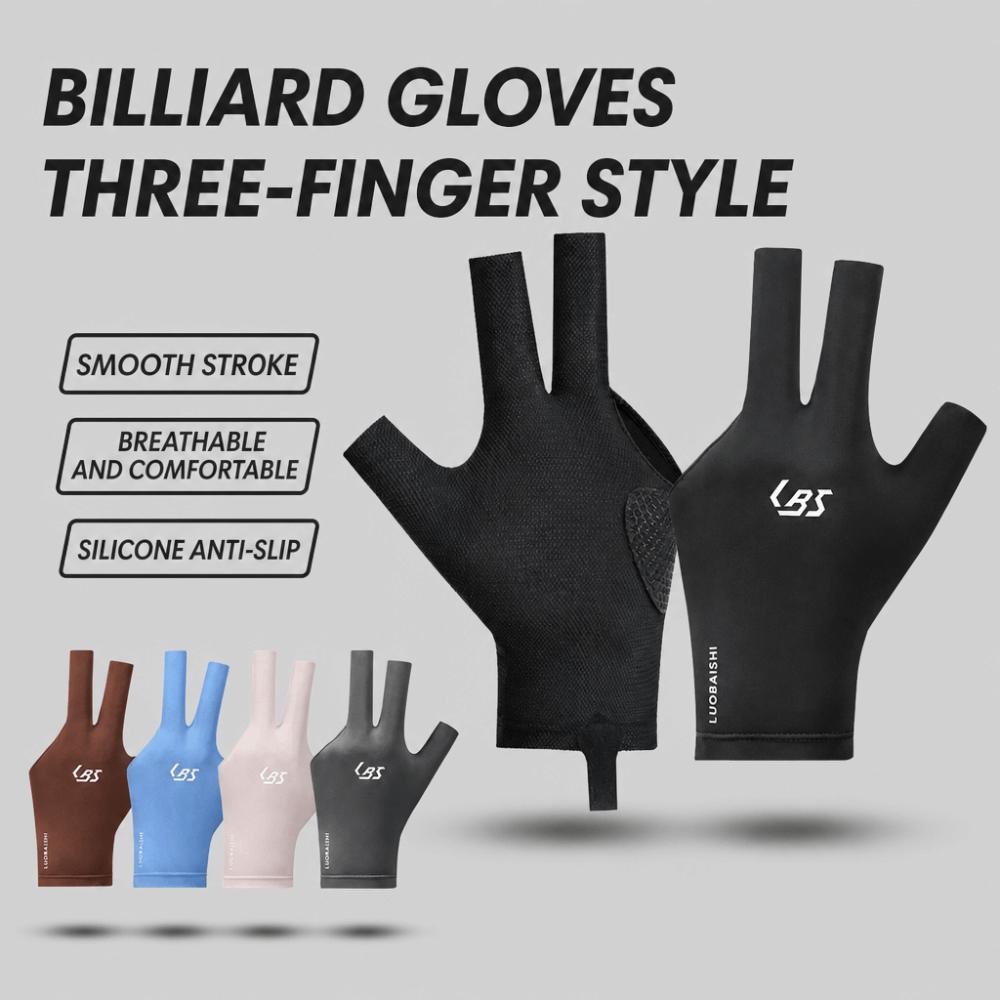1Pcs Half-finger Snooker Glove Anti-slip Training Glove New Billiard Glove Fitness Accessories