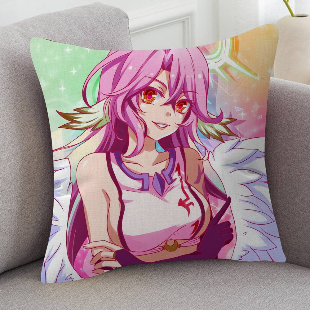 Anime NO GAME NO LIFE Game For Cartoon Print Peripheral Pillow Case Cushion Cover Home Decor Birthday Gift Pillowcover